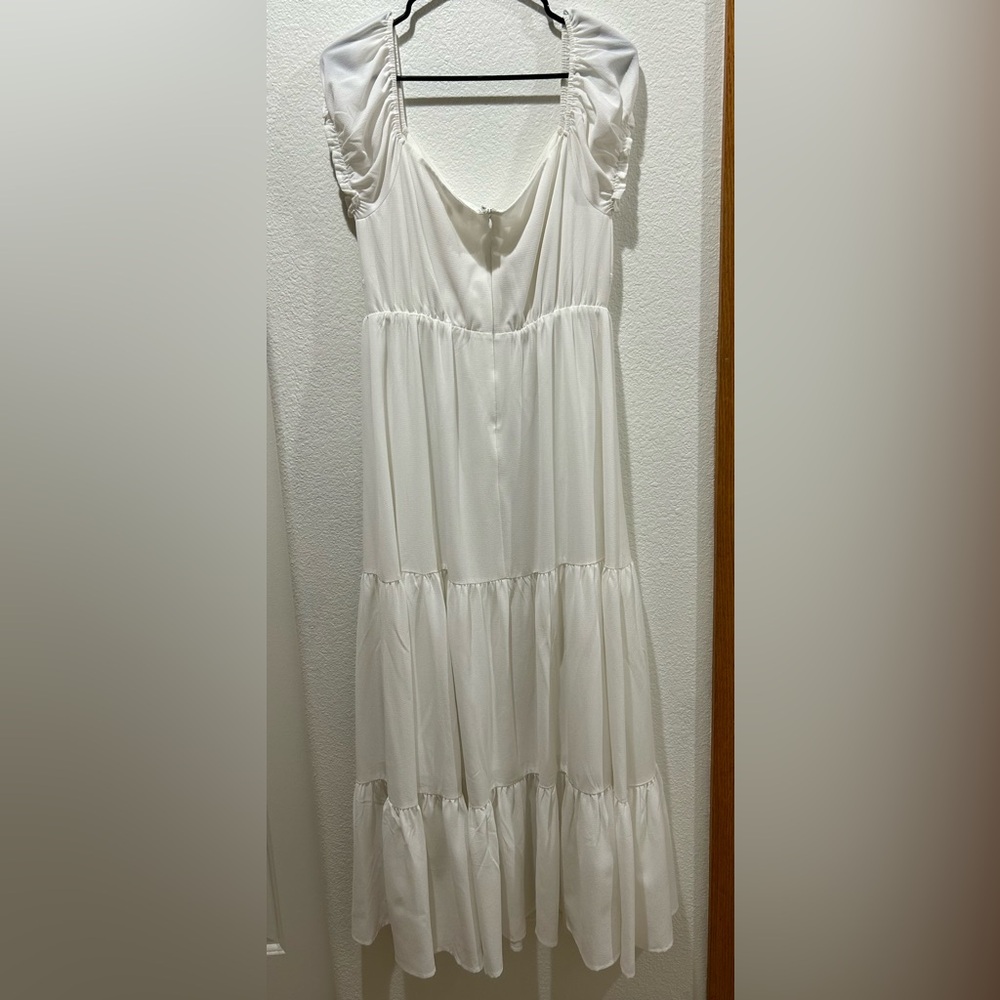 Ivory Ruffle Maxi Dress - Picture 6 of 8